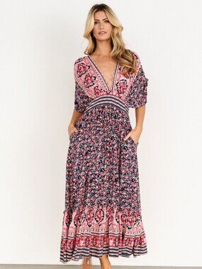 Baltic Born Boho Floral Maxi Dress Empire Waist